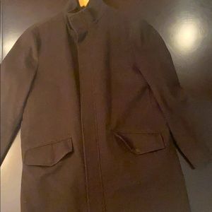 Mid length overcoat with zip in liner